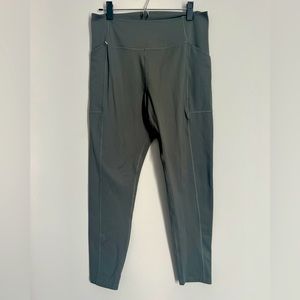 Girlfriend collective leggings tagged xxl olive green with pockets full length